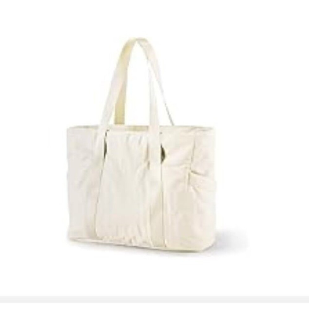 Ivory Zipper-Top Tote - New